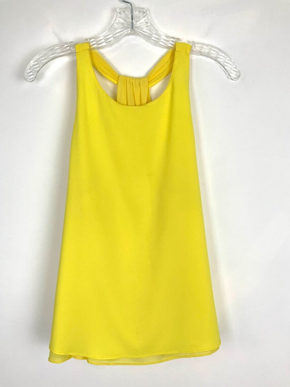 Alice + Olivia Yellow Twisted Halter Keyhole Racerback Tank Top Sz S - Picture 8 of 15